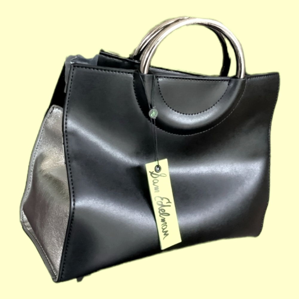 Sam Edelman Margo Black and Silver Crossbody bag